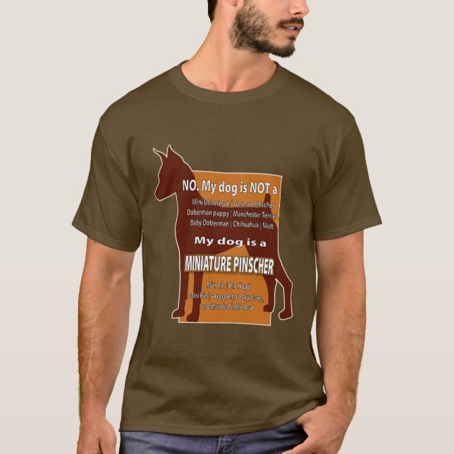 Min hund är INTE en mini- Dobie! T-shirt (Framsida)