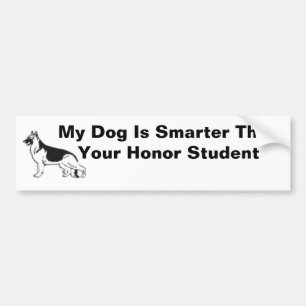 Min hund är mer smart än din hederstudent bildekal