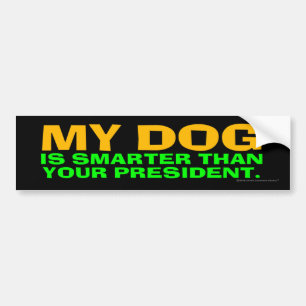 Min hund är mer smart än din president bildekal