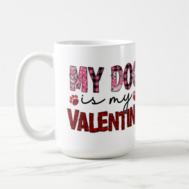 Min hund är min Alla hjärtans dag Kaffe kopp (Vänster)