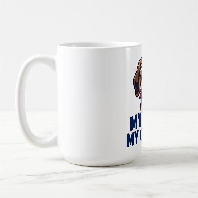 Min hund är min andrepilot Beagle-mugg Kaffemugg (Vänster)