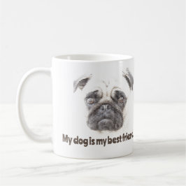 Min hund är min bästa vän. kaffemugg