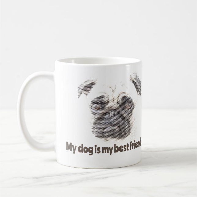 Min hund är min bästa vän. kaffemugg (Vänster)