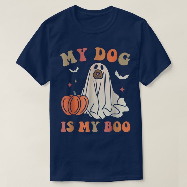 Min Hund är min boktalessäsong Ghost Fall Groovy R T Shirt (Design framsida)