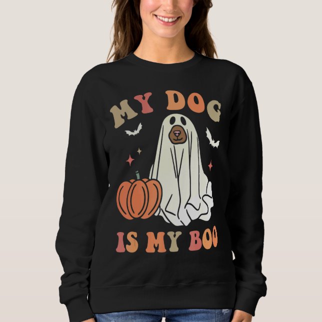 Min Hund är min boktaloky Season Ghost Halloween G T Shirt (Framsida)