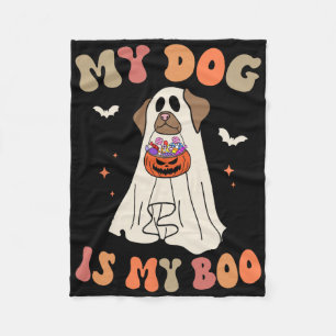 Min Hund är min Boo Ghost-taloky Halloween Hund äl Fleecefilt