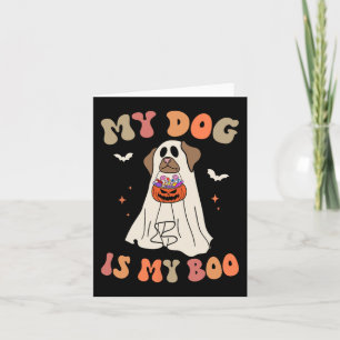 Min Hund är min Boo Ghost-taloky Halloween Hund äl Kort