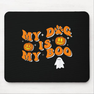 Min hund är min Boo Groovy spöklig hund Halloween  Musmatta