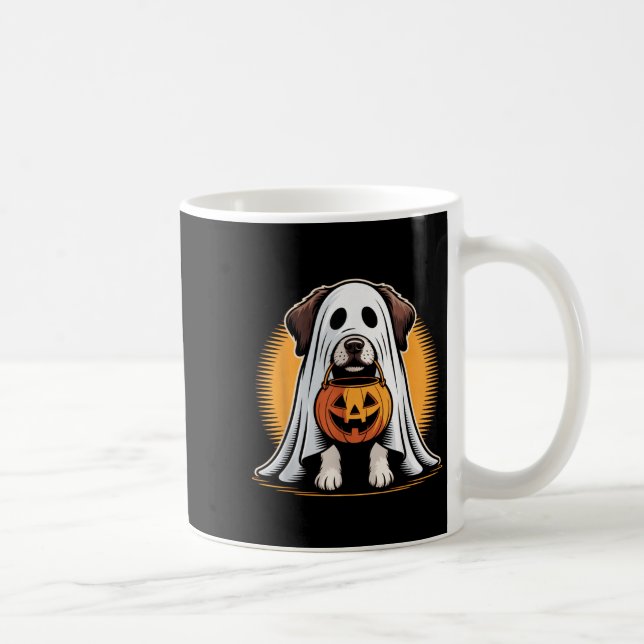 Min Hund är min Boo Halloween Ghost Hund Manar Wom Kaffemugg (Höger)