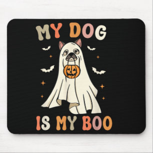 Min hund är min Boo Halloween-spökhund Skräckinjag Musmatta