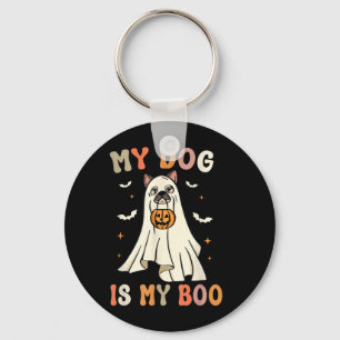 Min hund är min Boo Halloween-spökhund Skräckinjag Nyckelring