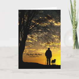 Min Hund är Min Chef Dikt Kort