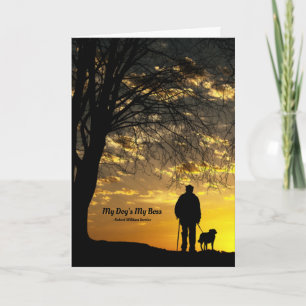 Min Hund är Min Chef Dikt Kort