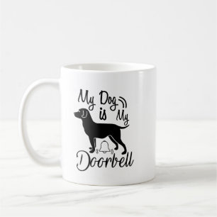 Min Hund är min doorklockkaffe Mugg - Rolig hund Ä