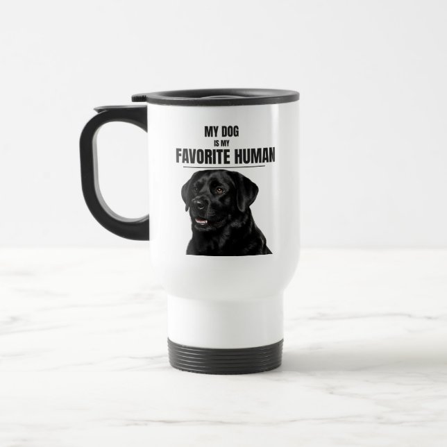 Min hund är min favoritmänniska – Svart Labradors  Resemugg (Vänster)