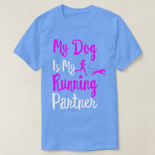 Min hund är min löpande partner t shirt (Design framsida)