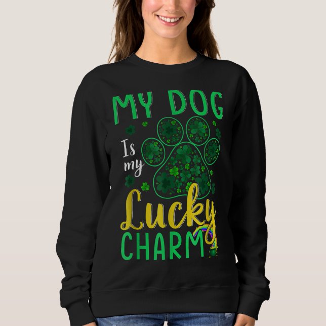 Min Hund är min lyckliga charm Lycklig St Patrick  T Shirt (Framsida)