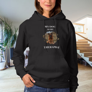 Min hund är min terapeut foto svart t shirt