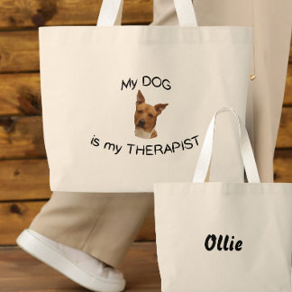 Min hund är min terapeut jumbo tygkasse
