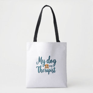 Min Hund är Min terapist - Cute & Funny Shoulder Tygkasse