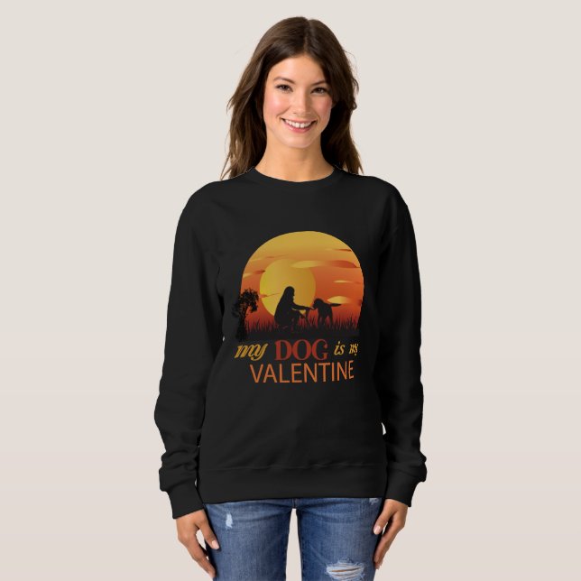 Min hund är min valentin, hund är min valentin t shirt (Hel framsida)