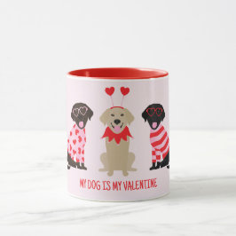 Min hund är min valentin Labrador Retriever Hundar Mugg