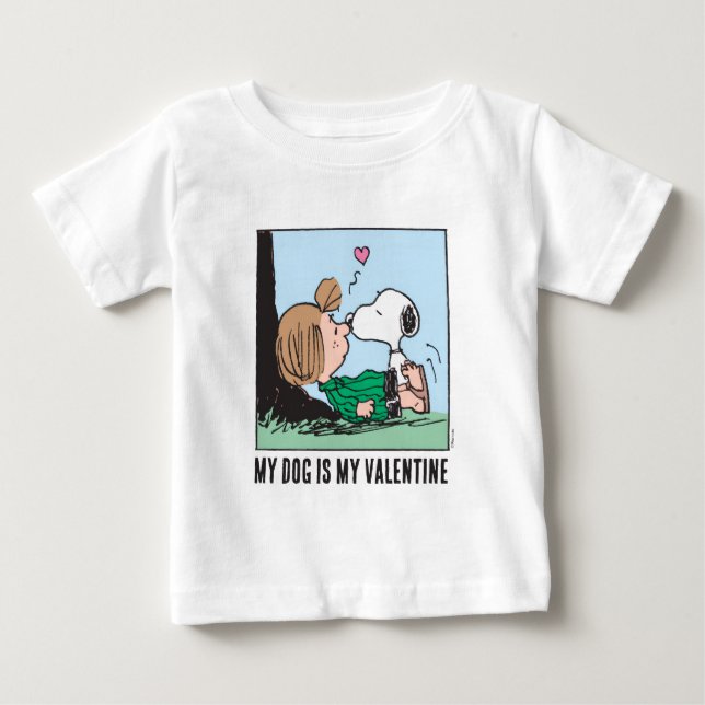 Min hund är min valentin | Peppermint Patty & Snoo T Shirt (Framsida)