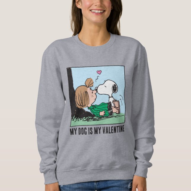 Min hund är min valentin | Peppermint Patty & Snoo T Shirt (Framsida)
