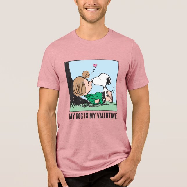 Min hund är min valentin | Peppermint Patty & Snoo T Shirt (Framsida)