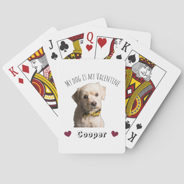 Min hund är min valentin – Personlig husdjur Casinokort (Baksidan)