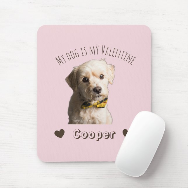 Min hund är min valentin – Personlig husdjur Musmatta (Med mus)