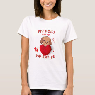 Min hund är min valentin - söt hund älskare T-shir T Shirt
