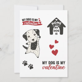 Min Hund är min Valentine Dalmatian Hund Inbjudningar