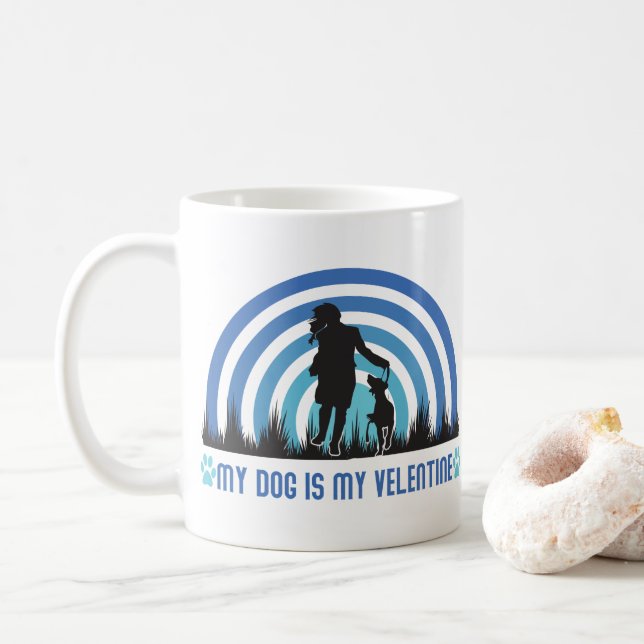 Min Hund är min Valentine Kaffemugg (Med munk)