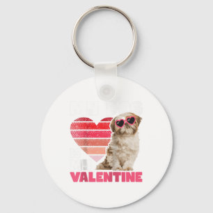 Min Hund är min Valentine - Tattoo Shih Tzu Animal Nyckelring