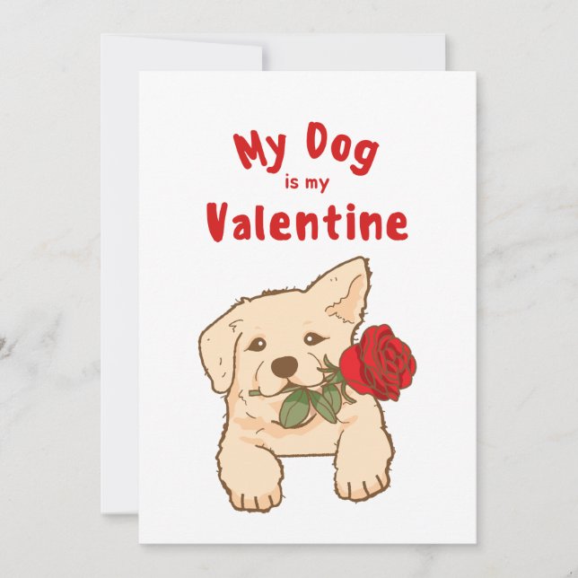 min hund är min valentinshälsning julkort (Framsida)