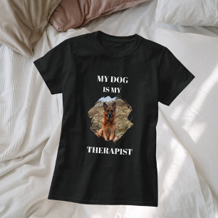 Min hund är mitt terapitiska fotosvarta t shirt