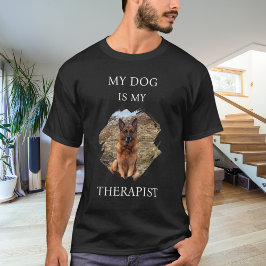 Min hund är mitt terapitiska fotosvarta t shirt
