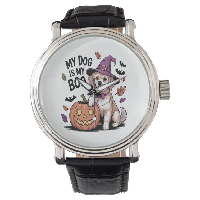 Min Hund är My Boo Halloween Armbandsur (Framsida)