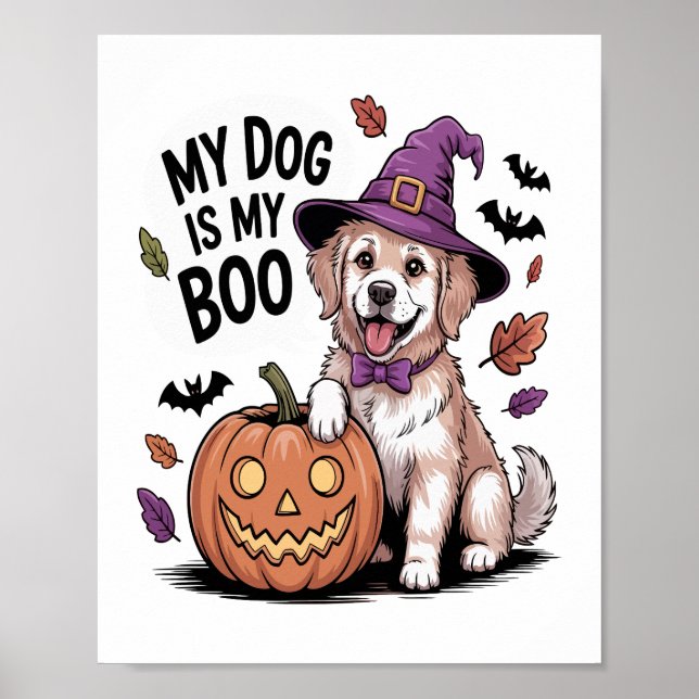 Min Hund är My Boo Halloween Poster (Framsidan)