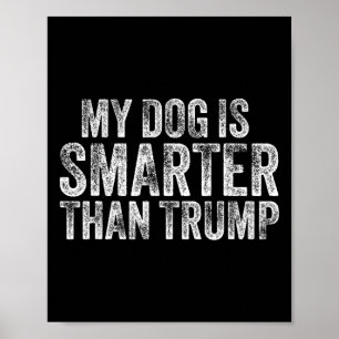 Min hund är smartare än Trump rolig anti Trump män Poster