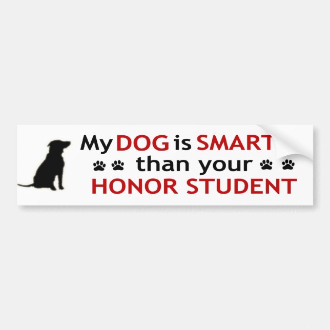 Min hund är smartare bildekal (Framsidan)