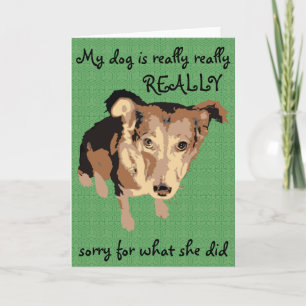 Min hund är verkligen tyvärr hälsning-kort kort