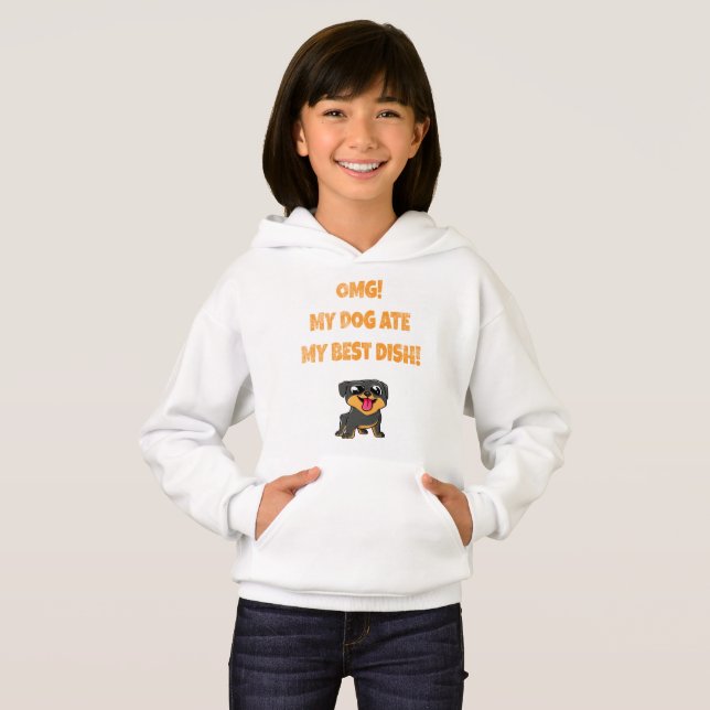 Min hund åt min bästa matslogan t shirt (Hel framsida)