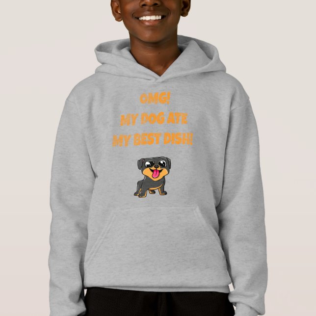 Min hund åt min bästa matslogan t shirt (Framsida)