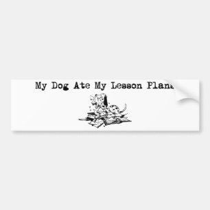 Min hund åt min kurs planerar bildekal