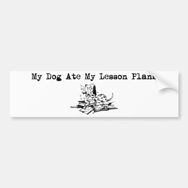Min hund åt min kurs planerar bildekal (Framsidan)