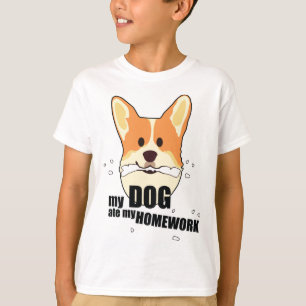 Min hund åt min läxa t shirt