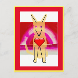 Min hund Buddy och hjärta, vykort