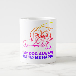 Min hund får mig alltid lycklig jumbo mugg